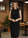 Black Dress High-Neck