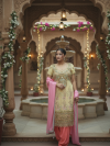 Pink And Golden Suit (Flower Pattern)