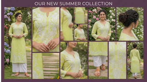 Best Summer Straight Lime Green Kurta Set in Chandigarh, India By Aryans Design Den (ADD)