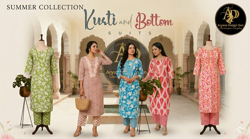 Best Trending Summer Kurta Set Styles in Chandigarh, India By Aryans Design Den (ADD)