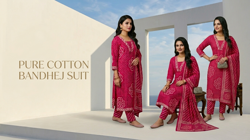Best Summer Office Wear: Cotton Bandhej in Chandigarh by Aryans Design Den (ADD)