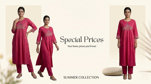 Best Summer Office Wear Pure Cotton A-Line Kurta Set in Chandigarh, India by Aryans Design Den (ADD)