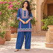 Denim Rugged Farshi Salwar Cord Set