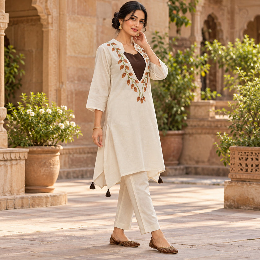 Ivory Brown C-Cut Cord Set