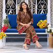 Brown Geometry Red Bordered Co-ord Set