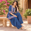 Denim Rugged Farshi Salwar Cord Set