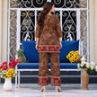 Brown Geometry Red Bordered Co-ord Set