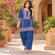 Denim Rugged Farshi Salwar Cord Set