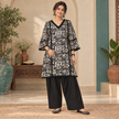Black Floral Farshi Cord Set