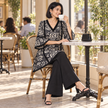 Black Floral Farshi Cord Set