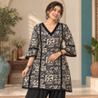 Black Floral Farshi Cord Set