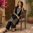 Black Embroidery Kurta Set