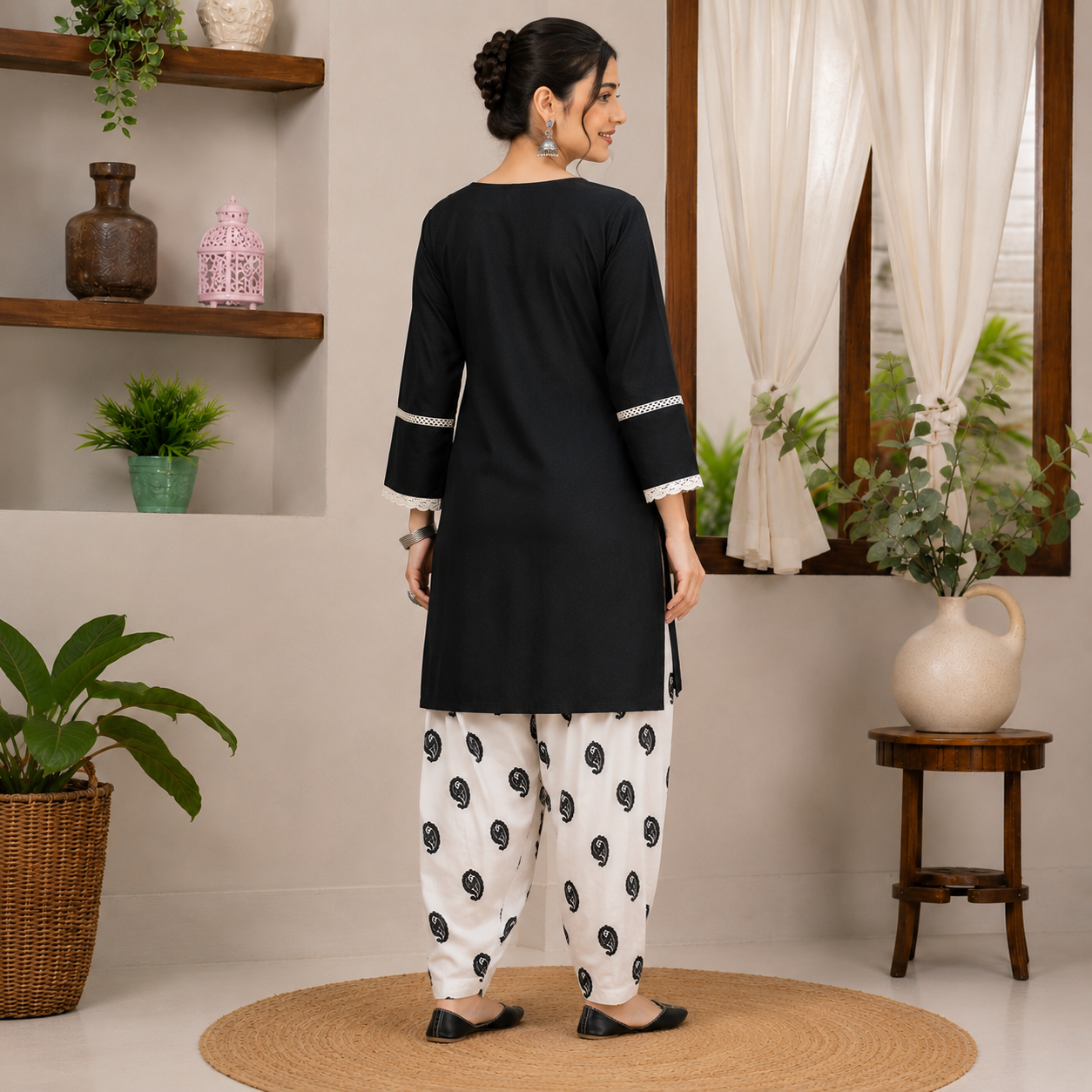 Black Farshi Cord Set