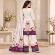 Blush Pink Satin Farshi Set with Dupatta