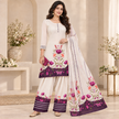 Blush Pink Satin Farshi Set with Dupatta