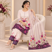 Blush Pink Satin Farshi Set with Dupatta
