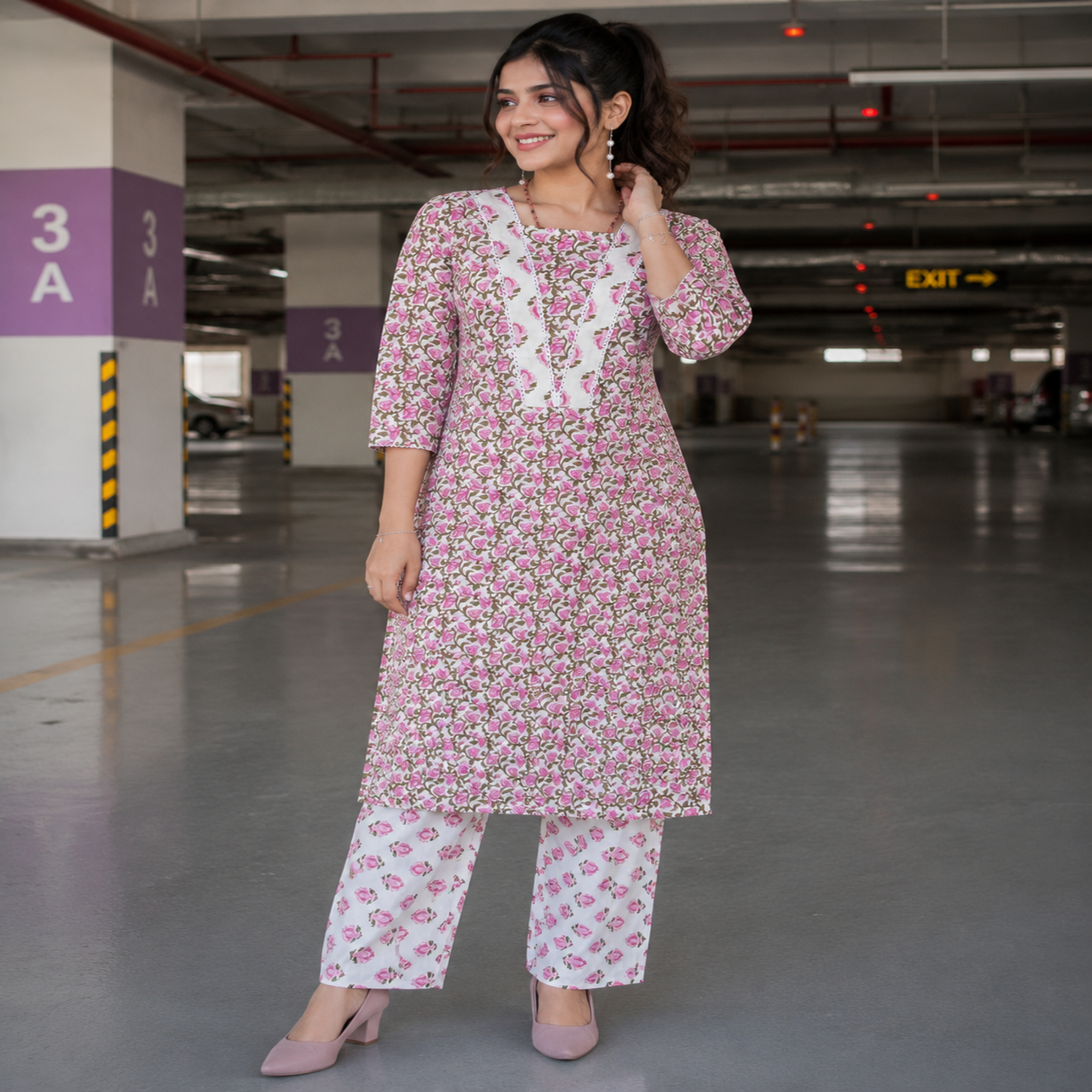 Rose Pink Kurta Set