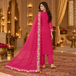 Majenta Pink Embroidered Dupatta Suit