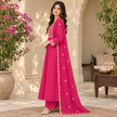 Pink Anarkali Designer Dupatta Suit