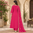 Pink Anarkali Designer Dupatta Suit