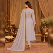 Moove hand embroidered A-line dupatta suit