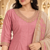 Pink Embroidered Anarkali Suit with Dupatta