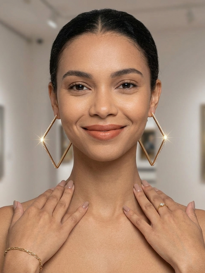 Square Shape Earings