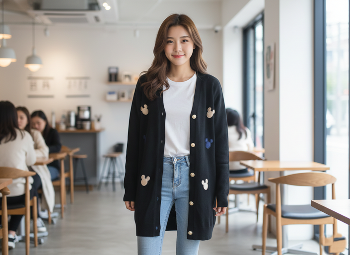 Back Long Knit Cardigan