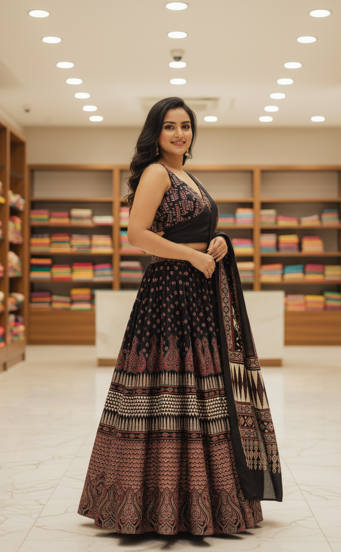 Black Lehnga Choli
