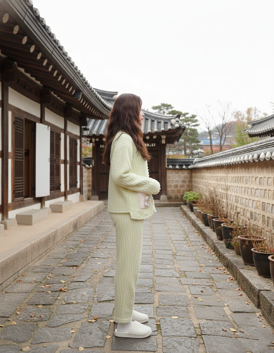 Light Green Night Suit With Pockets