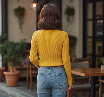 Vibrant Mustard Yellow Top