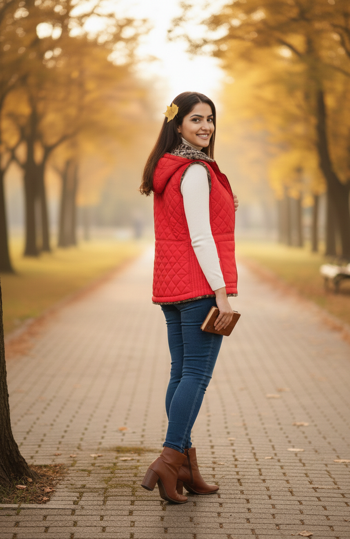 Red Sleeveless Jacket