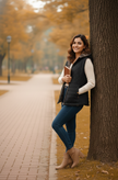 Black Sleeveless Jacket