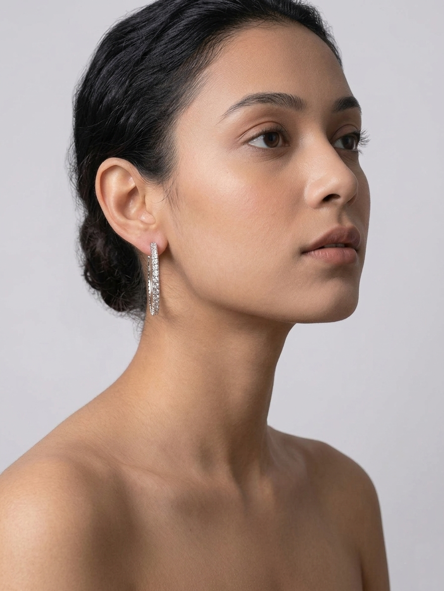 Circle Silver Earings