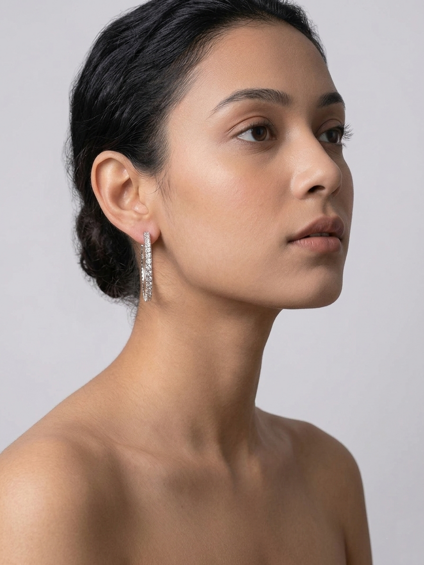 Circle Silver Earings