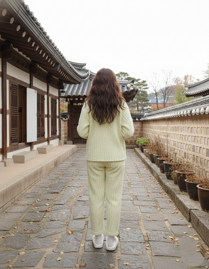 Light Green Night Suit With Pockets