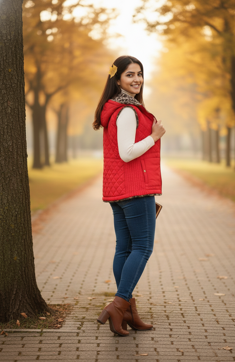 Red Sleeveless Jacket