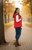 Red Sleeveless Jacket