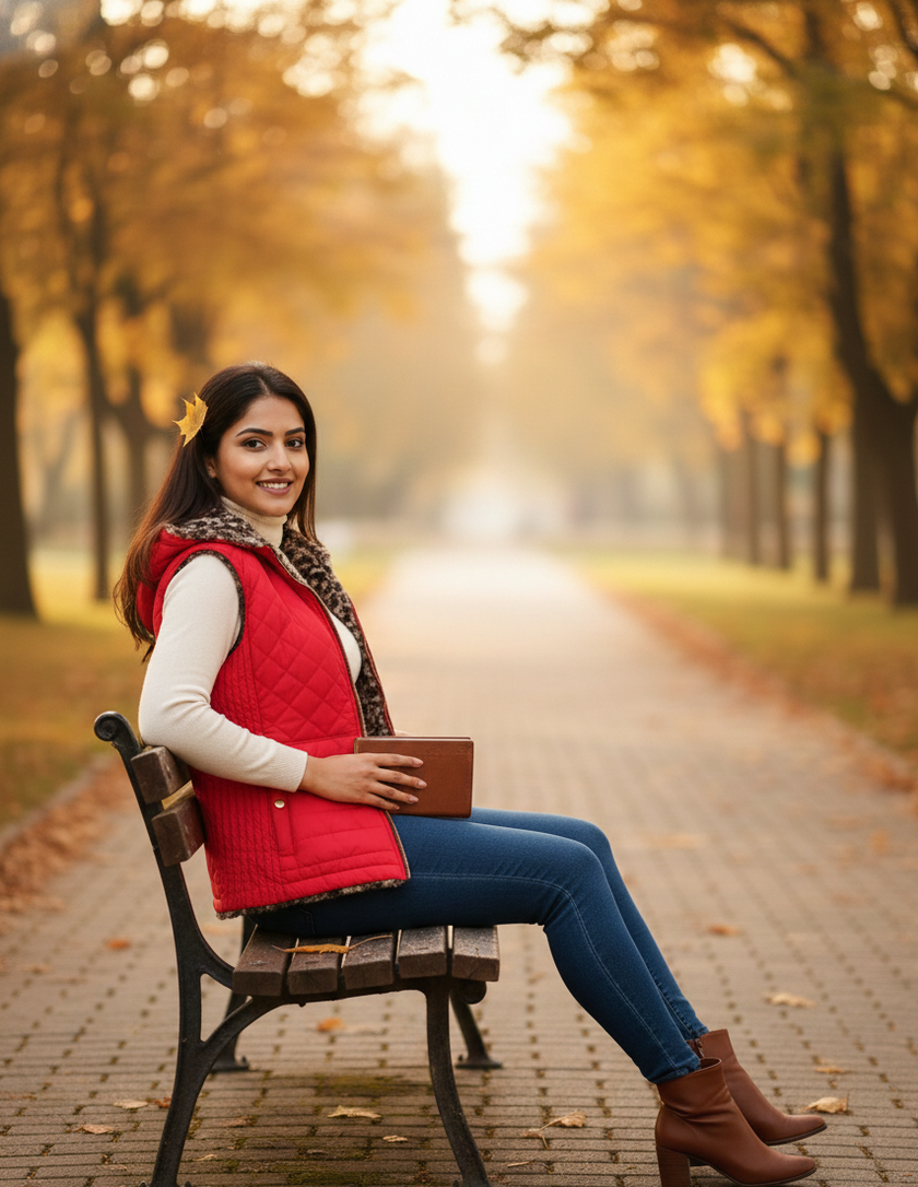 Red Sleeveless Jacket
