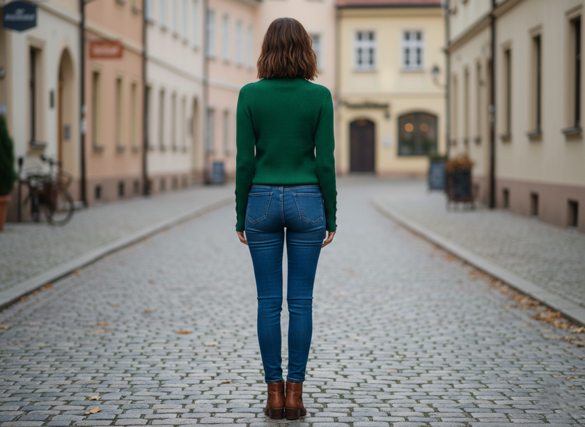Emerald Green Ribbed Knit Top