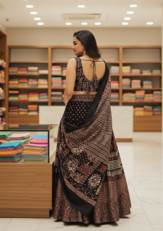 Black Lehnga Choli