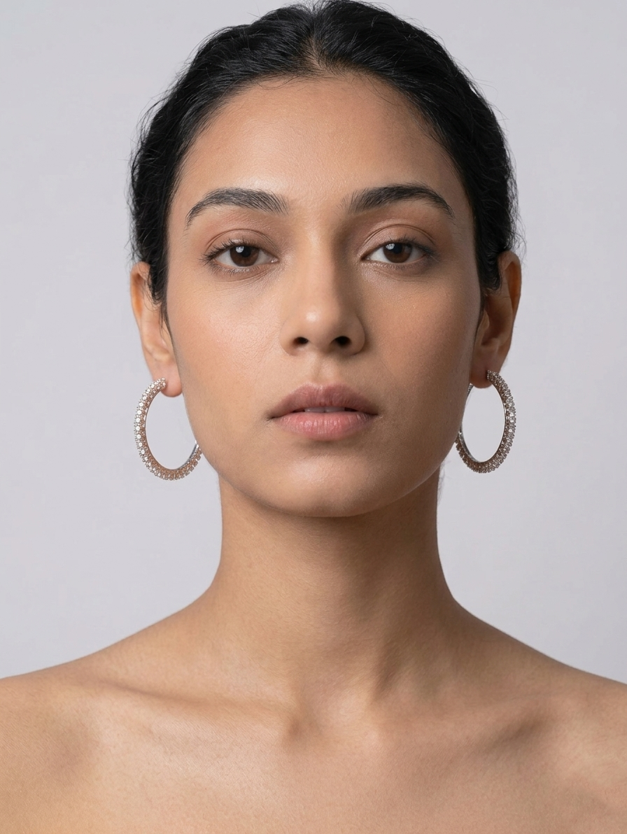 Circle Silver Earings