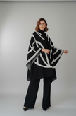 Black 3 Piece Dress with Cape