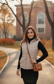 Cream Sleeveless Jacket