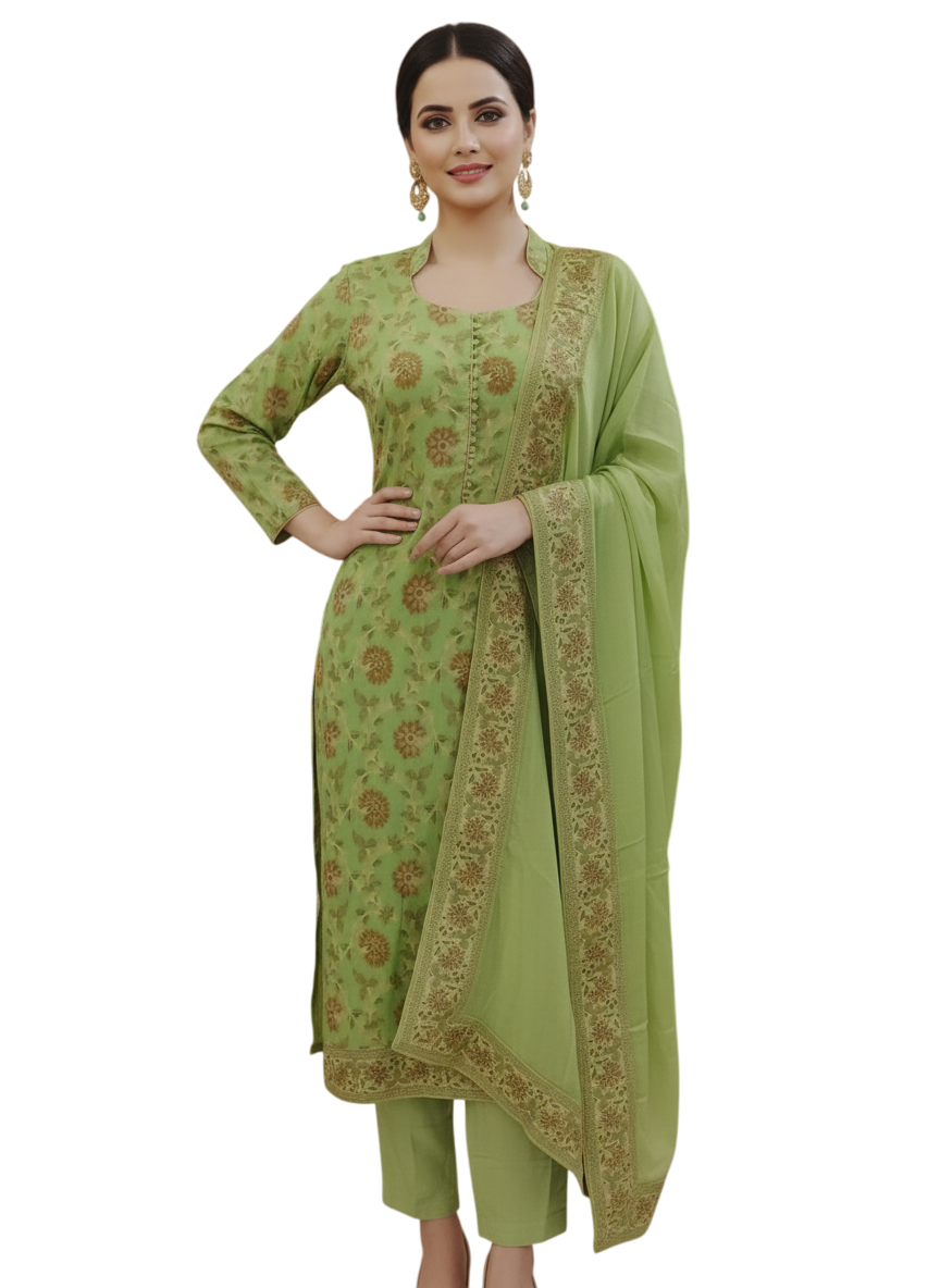 Green Pant Plazzo Suit