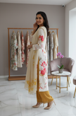 Off White Suit With Plazzo set