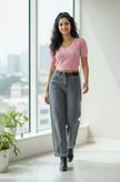 pink crop top