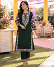 Green Kashmiri Embroidery Kurta Set