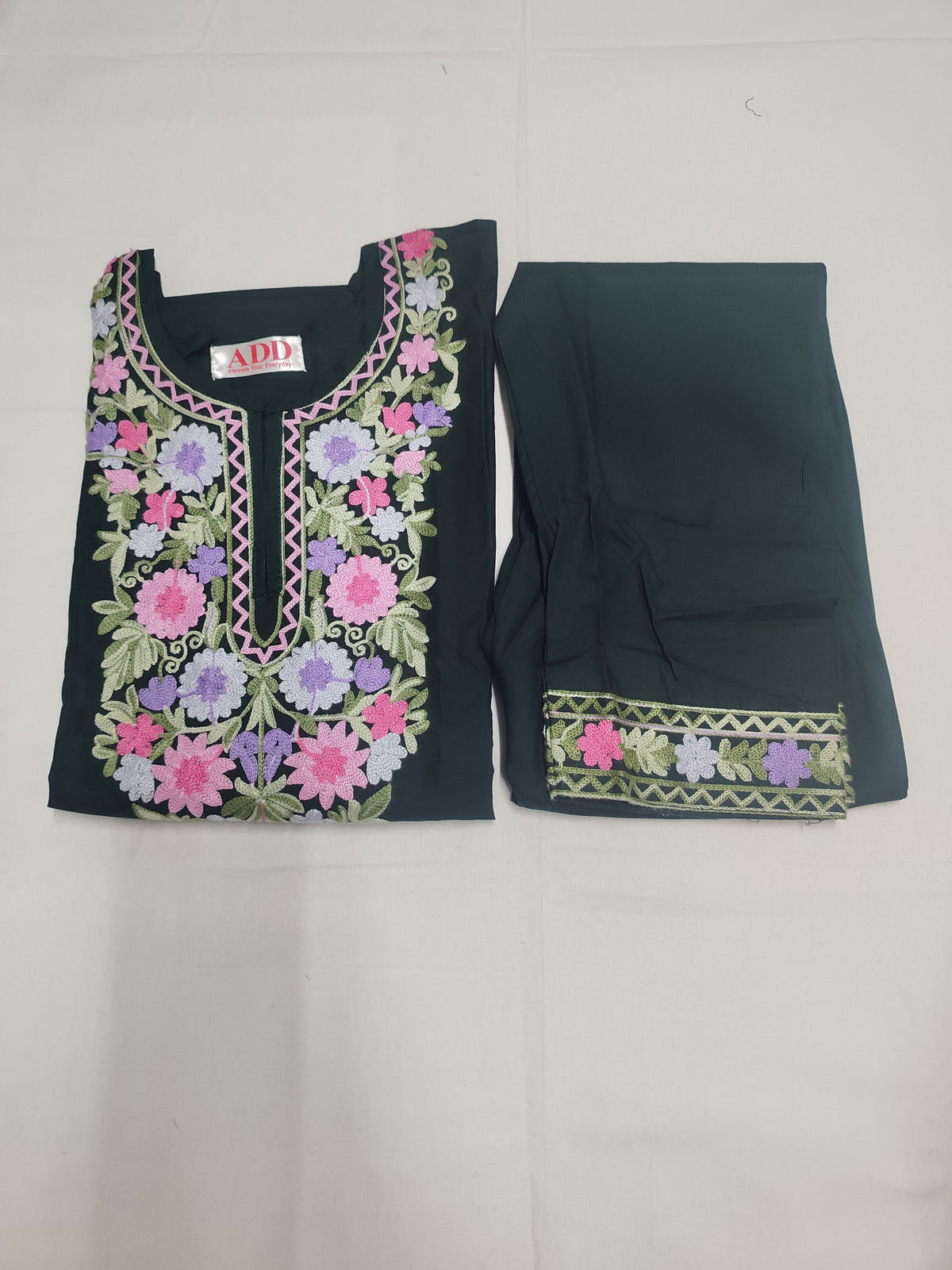 Green Kashmiri Embroidery Kurta Set