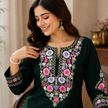 Green Kashmiri Embroidery Kurta Set